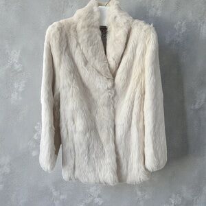 B. B. Dakota | Vintage | Coat | rabbit Fur | Off White | M